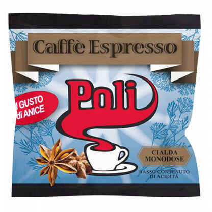 Caffè Poli* in cialde aromatizzato al gusto di Anice.